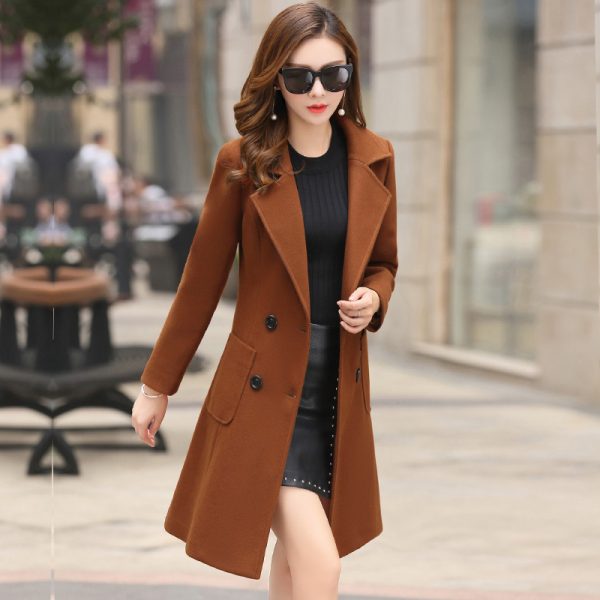 Korean Fashion Knee-Length Coat – YiQ Creations