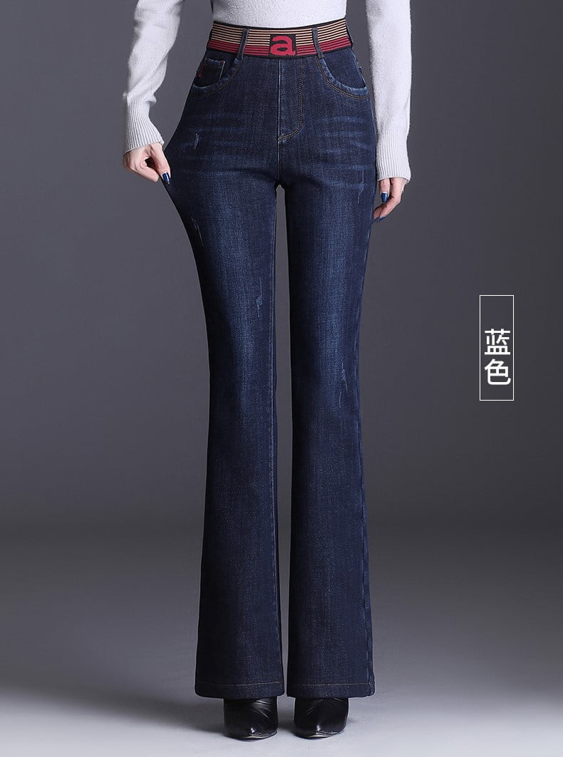 High Waist Micro Flared Jeans with or w/o Velvet Thickening – YiQ Creations