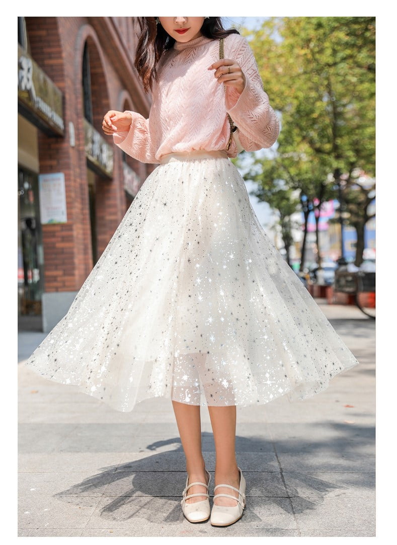 Sweet Fluffy Mesh Skirt