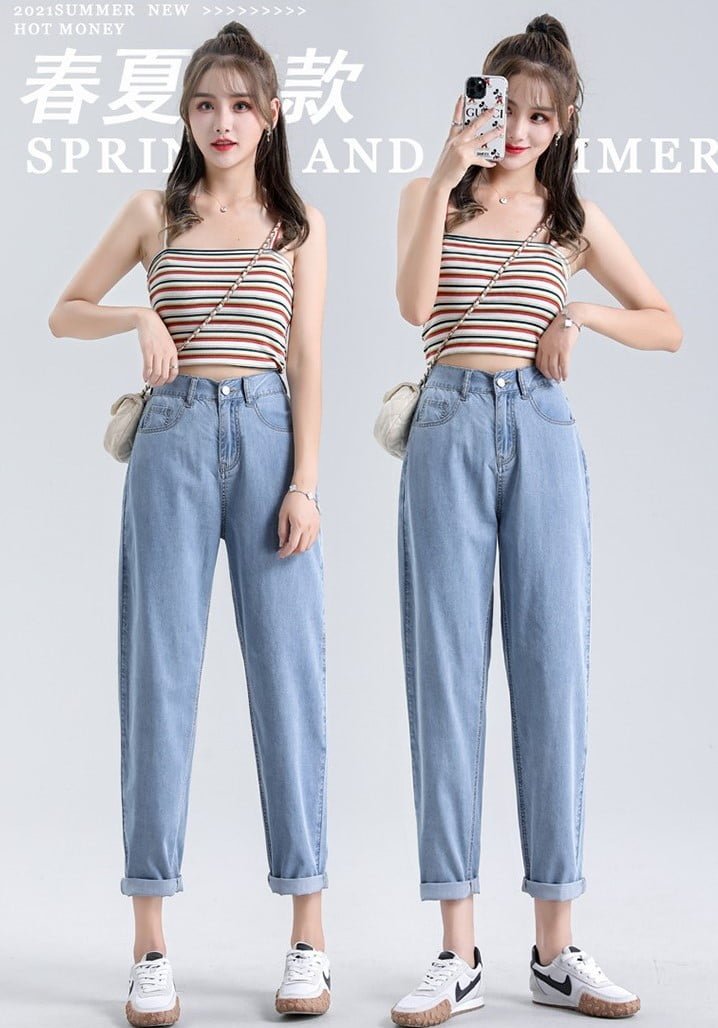 Summer High Waist Tencel Jeans