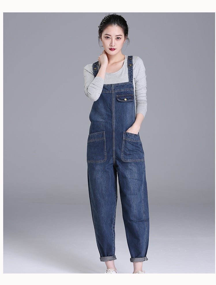 Plus Size Overalls Suspender Jeans