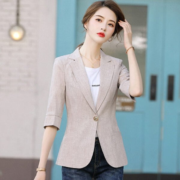 Korean 3/4 Sleeve Professional Blazer – YiQ Creations