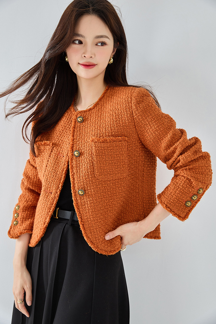 Wool Blend Short Tweed Coat – YiQ Creations