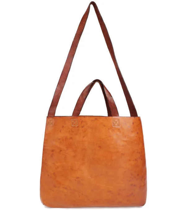 Genuine Leather Large Shoulder Tote Bag YiQ Creations