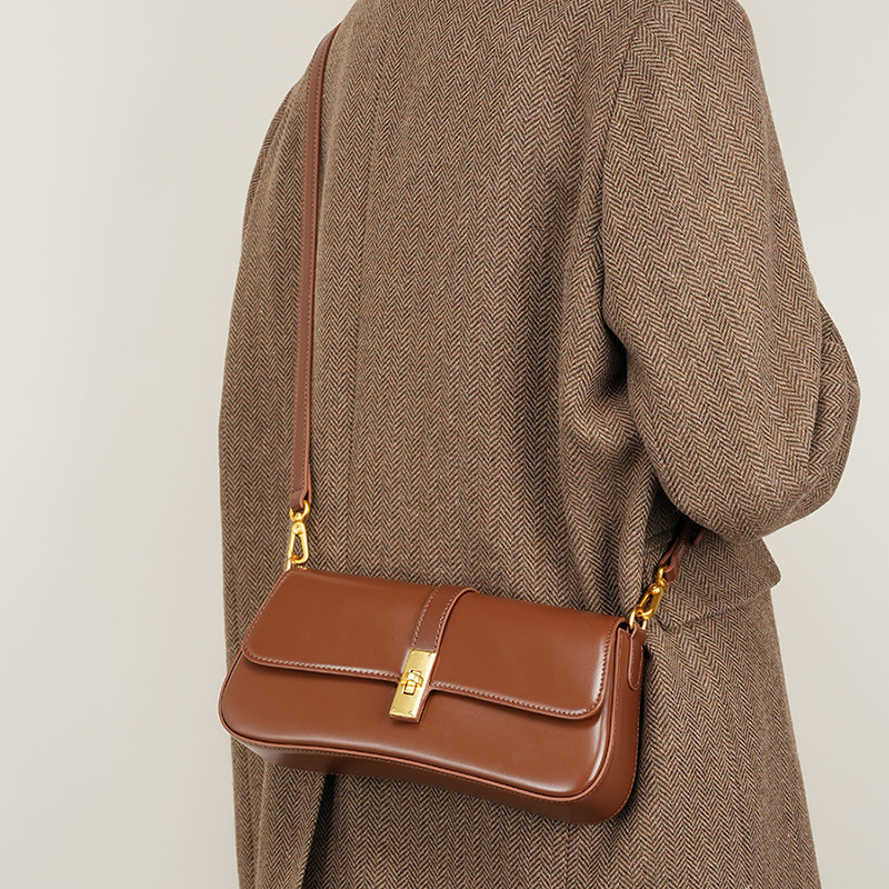 Classic Leather Shoulder Handbag